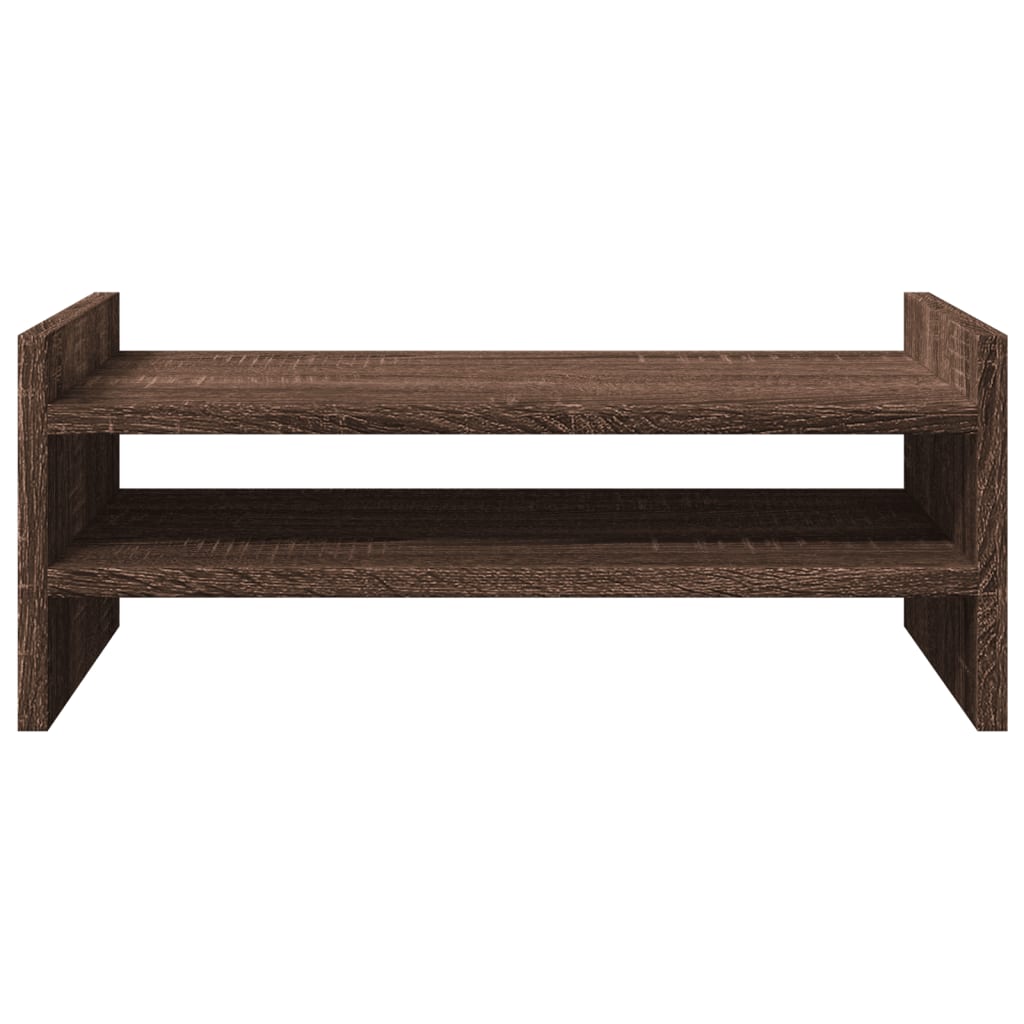 Monitorstandaard 50x27x20 cm bewerkt hout bruin eikenkleurig Computerverhogers en -standaards | Creëer jouw Trendy Thuis | Gratis bezorgd & Retour | Trendy.nl