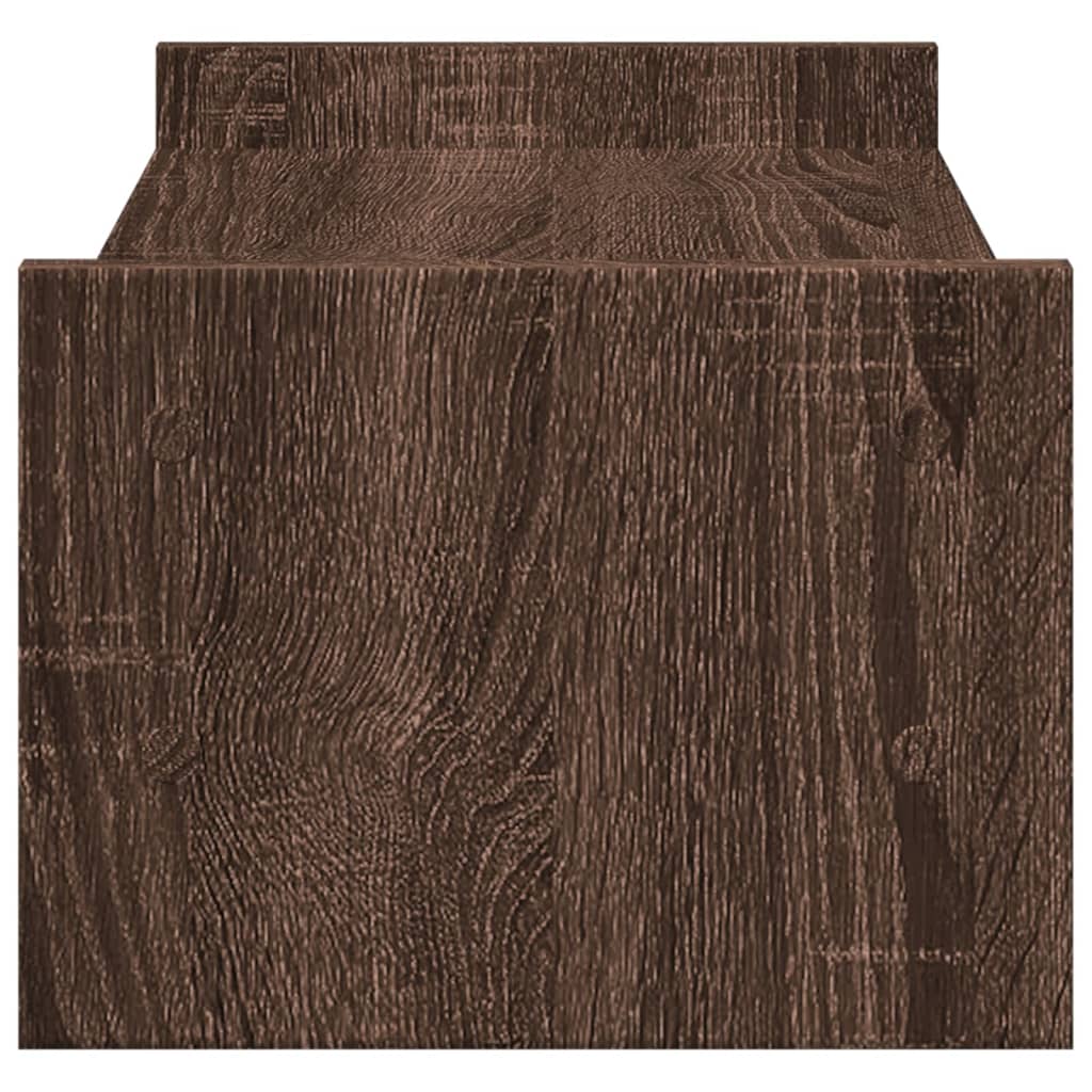 Monitorstandaard 50x27x20 cm bewerkt hout bruin eikenkleurig Computerverhogers en -standaards | Creëer jouw Trendy Thuis | Gratis bezorgd & Retour | Trendy.nl