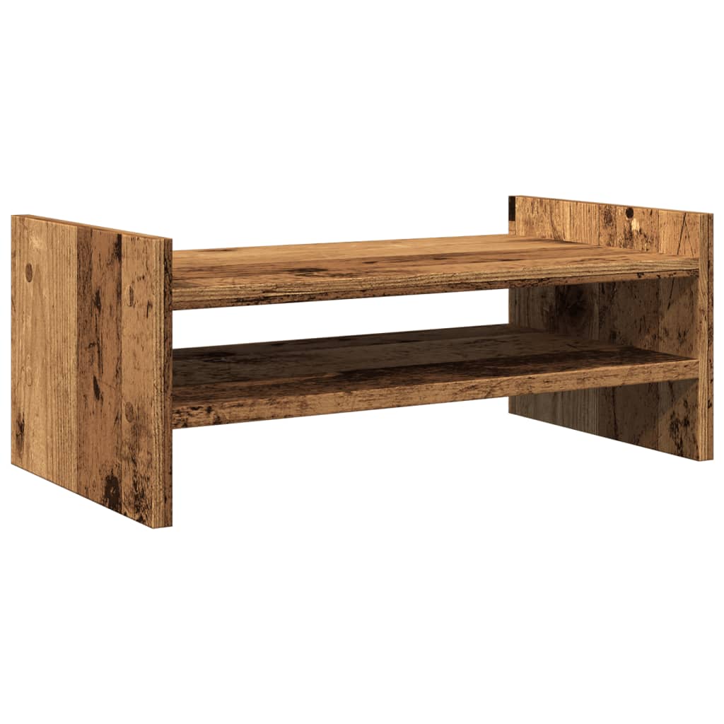 Monitorstandaard 50x27x20 cm bewerkt hout oud houtkleurig Computerverhogers en -standaards | Creëer jouw Trendy Thuis | Gratis bezorgd & Retour | Trendy.nl