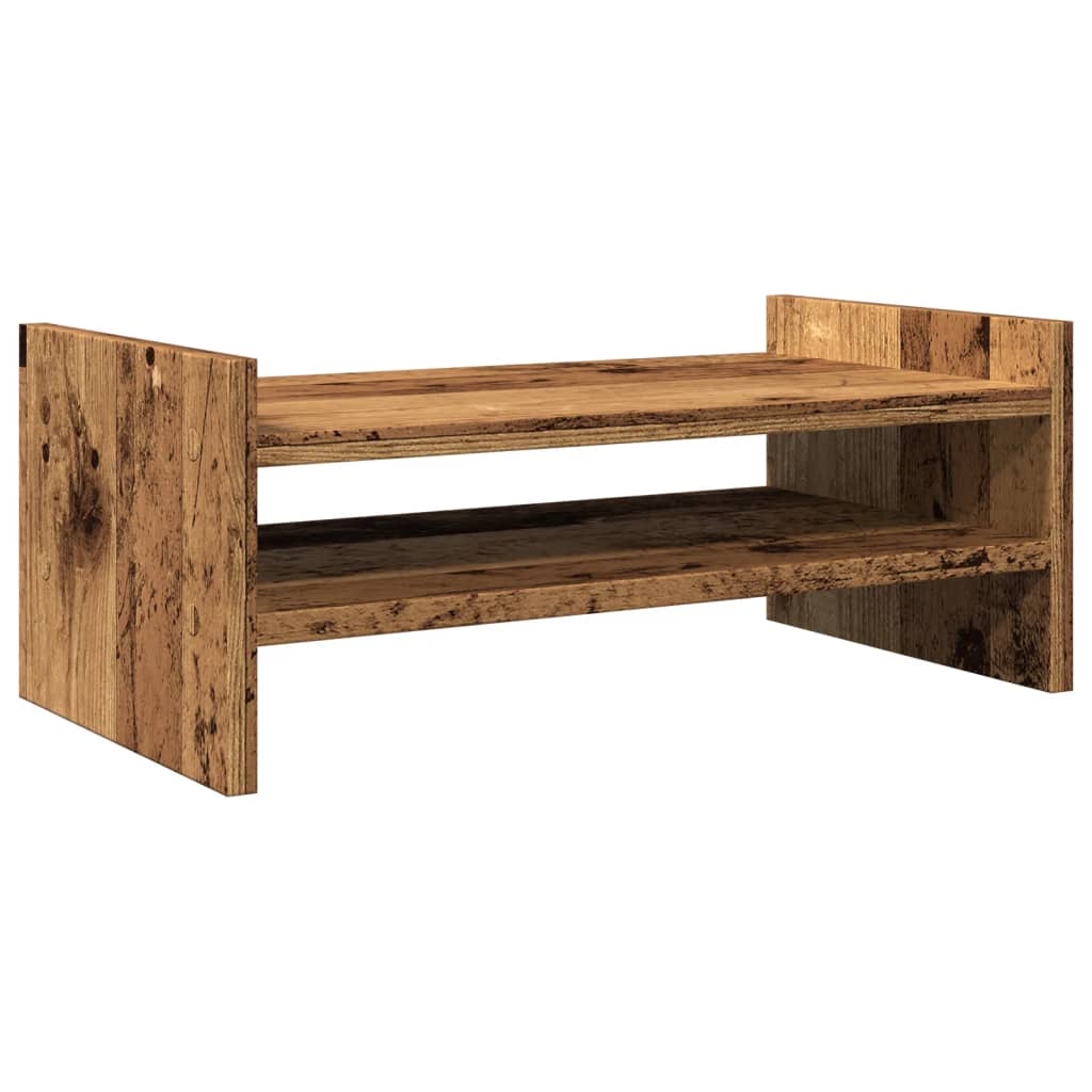 Monitorstandaard 50x27x20 cm bewerkt hout oud houtkleurig Computerverhogers en -standaards | Creëer jouw Trendy Thuis | Gratis bezorgd & Retour | Trendy.nl