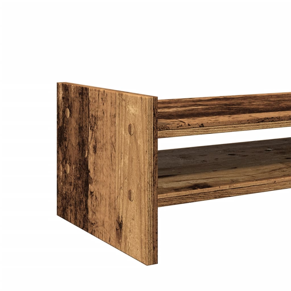 Monitorstandaard 50x27x20 cm bewerkt hout oud houtkleurig Computerverhogers en -standaards | Creëer jouw Trendy Thuis | Gratis bezorgd & Retour | Trendy.nl