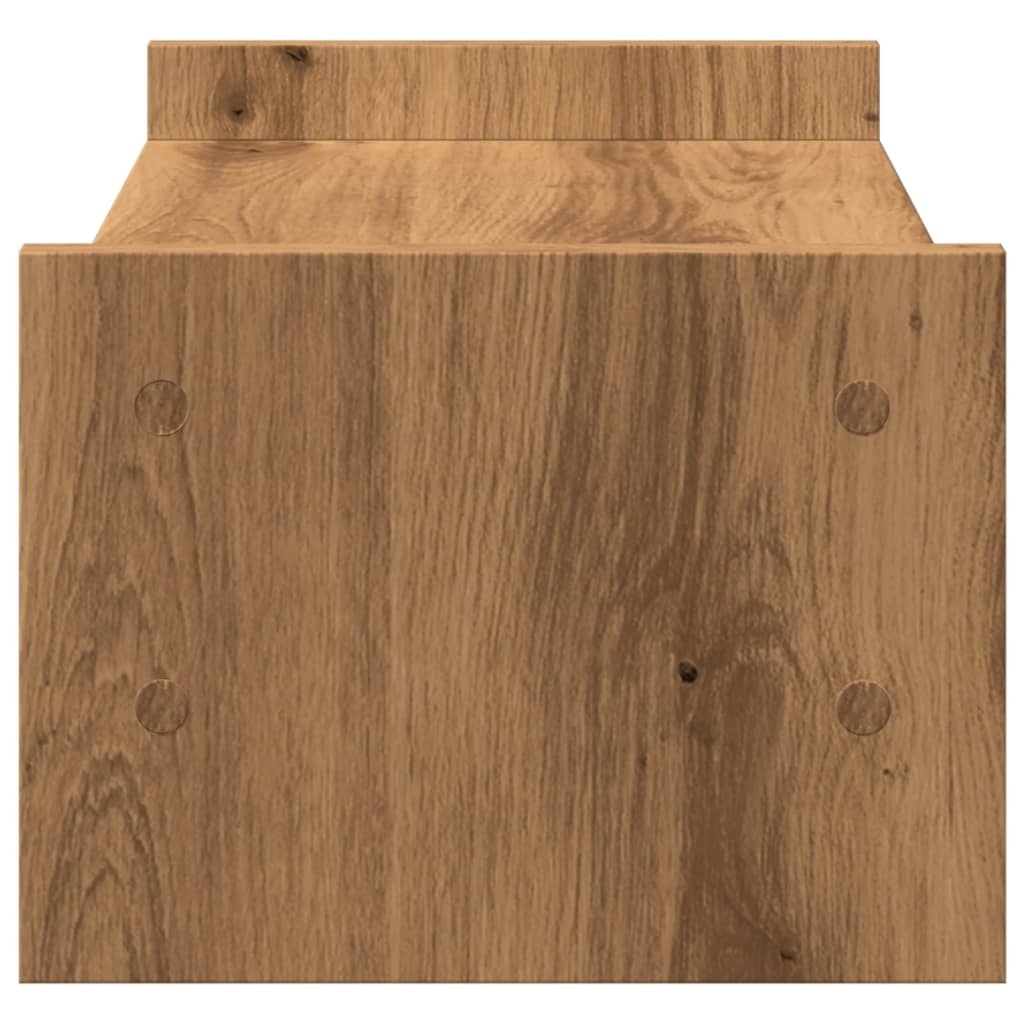 Monitorstandaard 50x27x20 cm bewerkt hout artisanaal eikenkleur Computerverhogers en -standaards | Creëer jouw Trendy Thuis | Gratis bezorgd & Retour | Trendy.nl