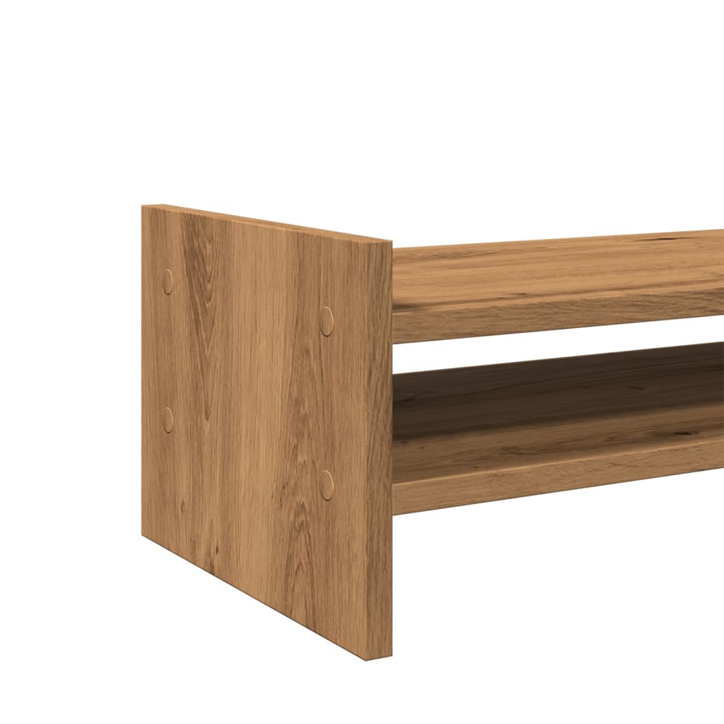 Monitorstandaard 50x27x20 cm bewerkt hout artisanaal eikenkleur Computerverhogers en -standaards | Creëer jouw Trendy Thuis | Gratis bezorgd & Retour | Trendy.nl