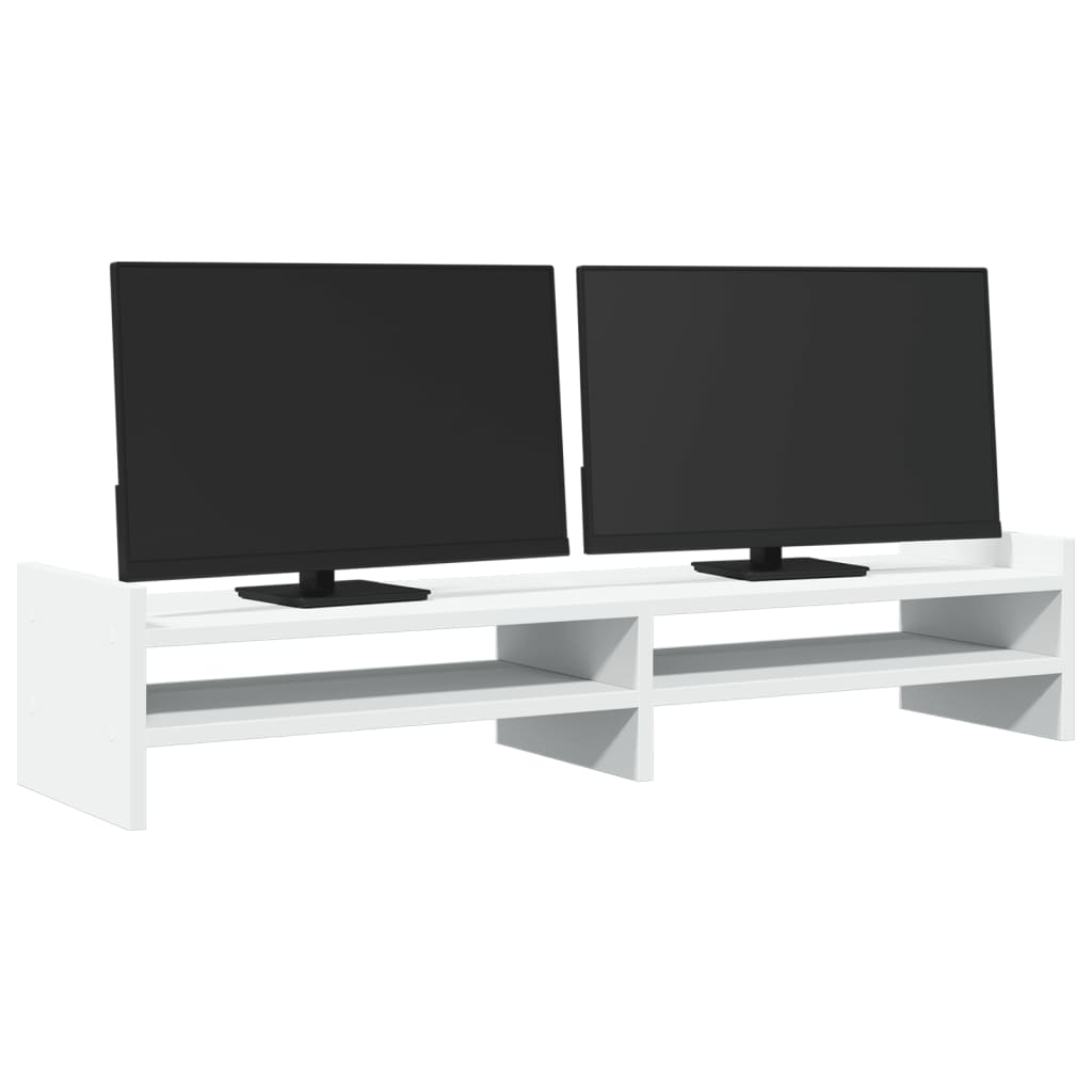 Monitorstandaard 100x27x20 cm bewerkt hout wit Computerverhogers en -standaards | Creëer jouw Trendy Thuis | Gratis bezorgd & Retour | Trendy.nl