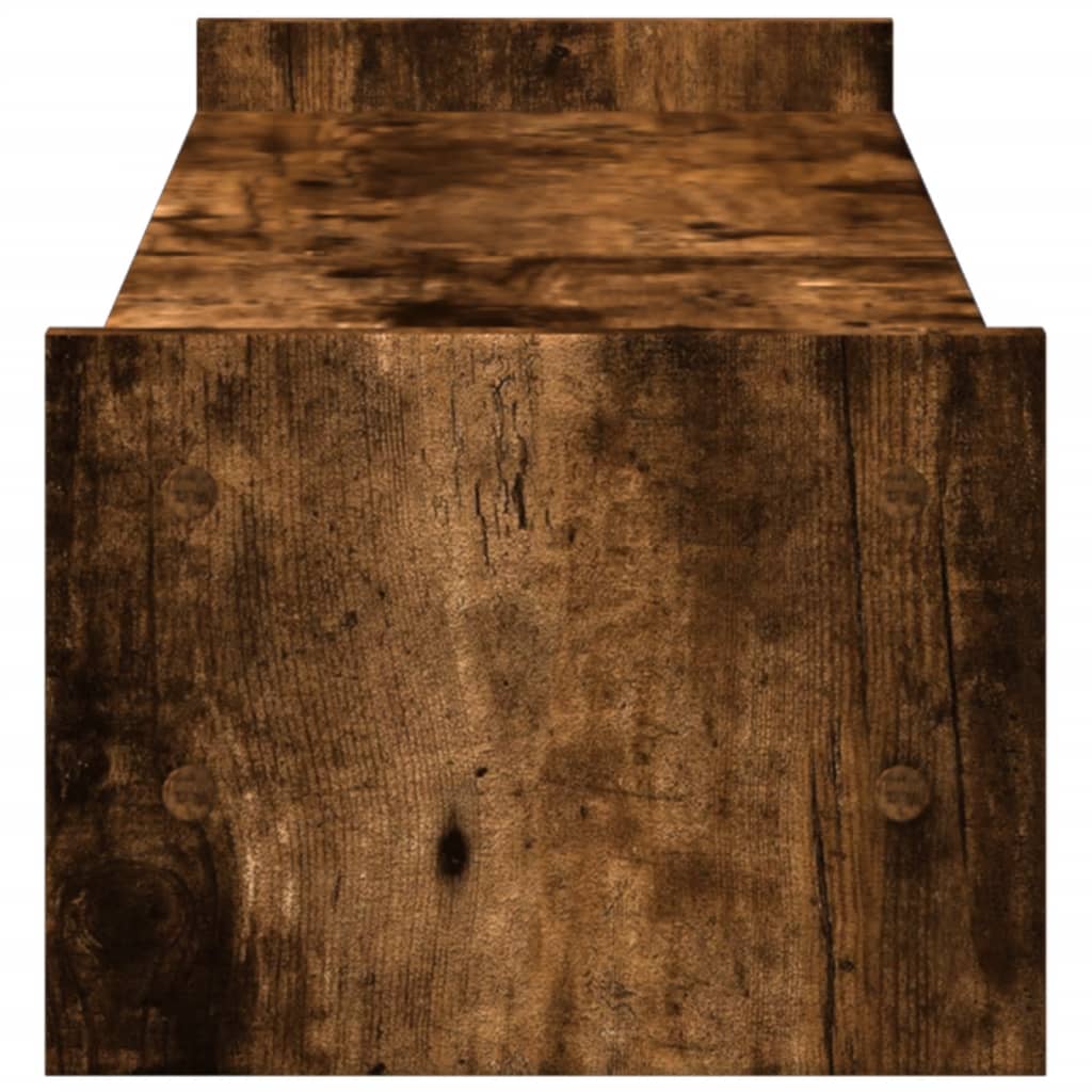 Monitorstandaard 100x27x20 cm bewerkt hout gerookt eikenkleurig Computerverhogers en -standaards | Creëer jouw Trendy Thuis | Gratis bezorgd & Retour | Trendy.nl