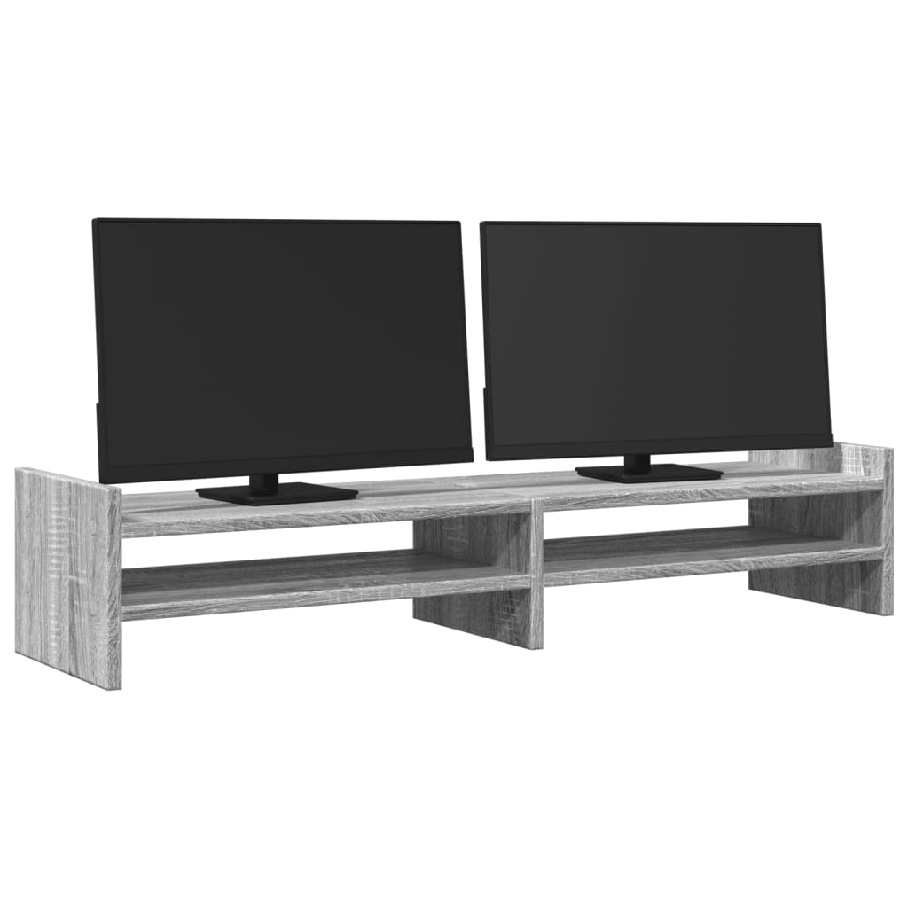 Monitorstandaard 100x27x20 cm bewerkt hout grijs sonoma eiken Computerverhogers en -standaards | Creëer jouw Trendy Thuis | Gratis bezorgd & Retour | Trendy.nl