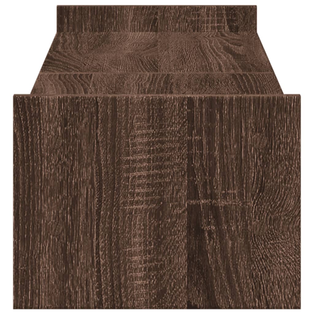 Monitorstandaard 100x27x20 cm bewerkt hout bruin eikenkleurig Computerverhogers en -standaards | Creëer jouw Trendy Thuis | Gratis bezorgd & Retour | Trendy.nl