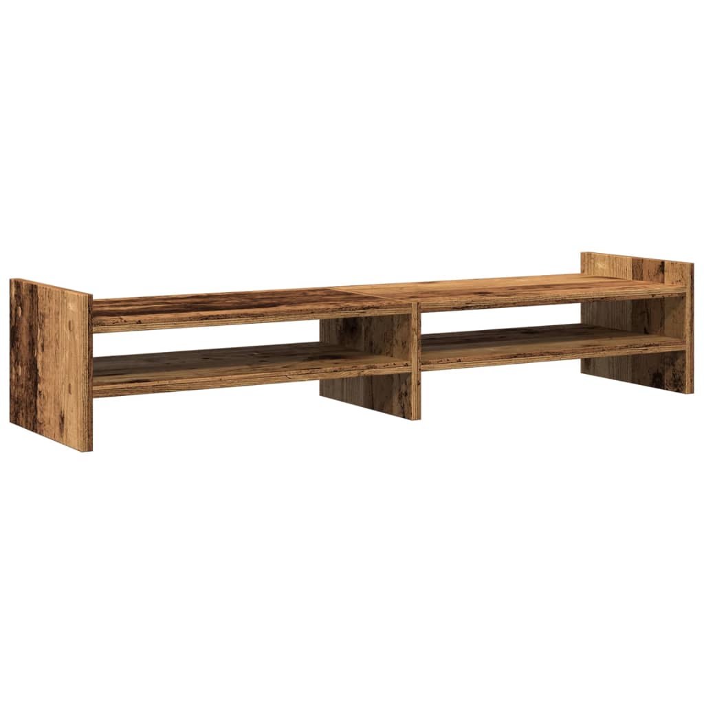 Monitorstandaard 100x27x20 cm bewerkt hout oud houtkleurig Computerverhogers en -standaards | Creëer jouw Trendy Thuis | Gratis bezorgd & Retour | Trendy.nl