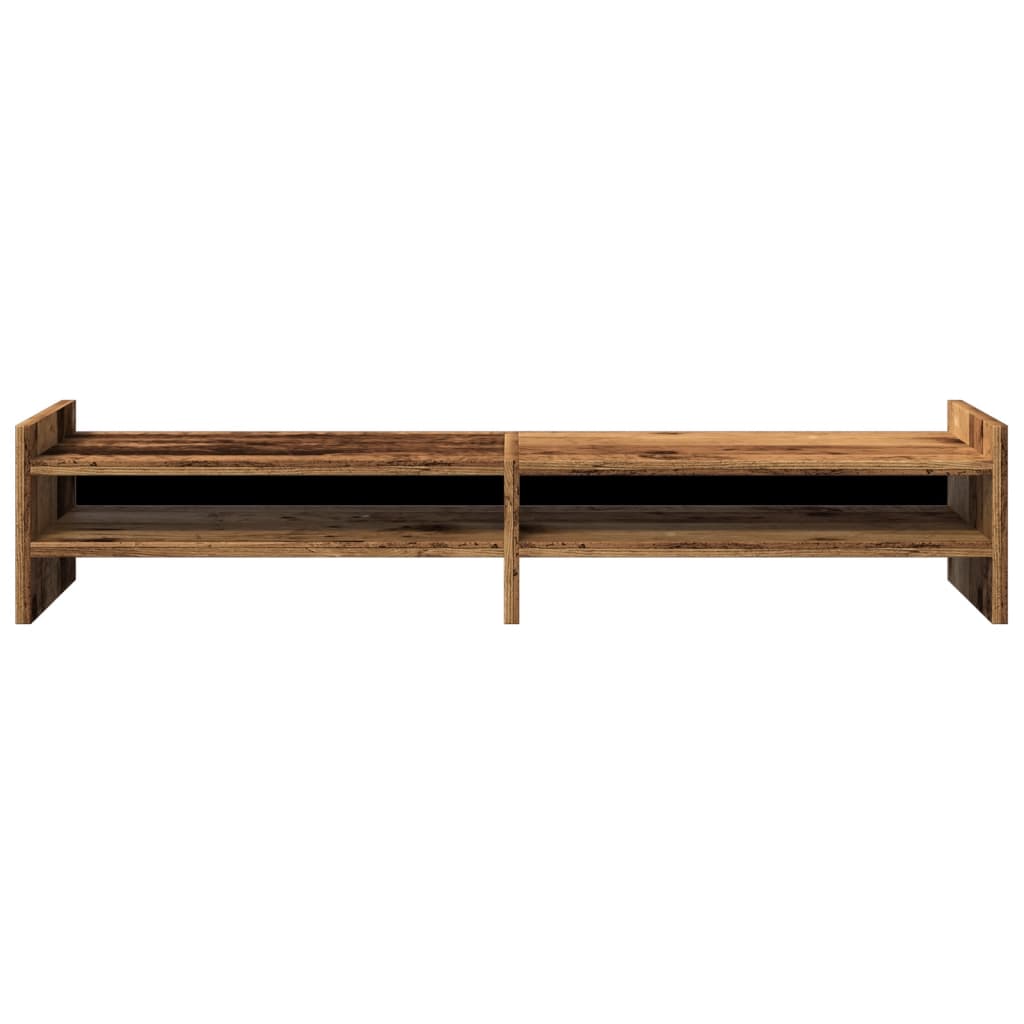 Monitorstandaard 100x27x20 cm bewerkt hout oud houtkleurig Computerverhogers en -standaards | Creëer jouw Trendy Thuis | Gratis bezorgd & Retour | Trendy.nl