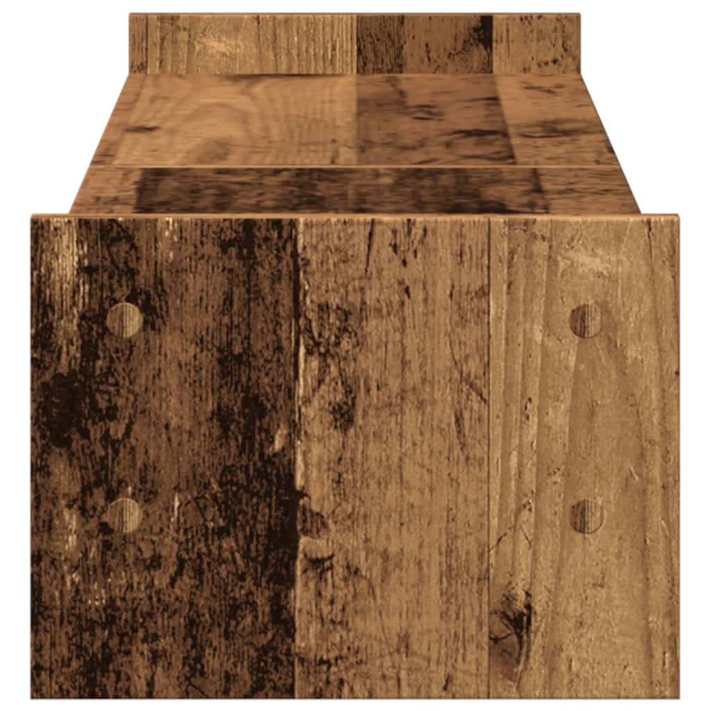 Monitorstandaard 100x27x20 cm bewerkt hout oud houtkleurig Computerverhogers en -standaards | Creëer jouw Trendy Thuis | Gratis bezorgd & Retour | Trendy.nl