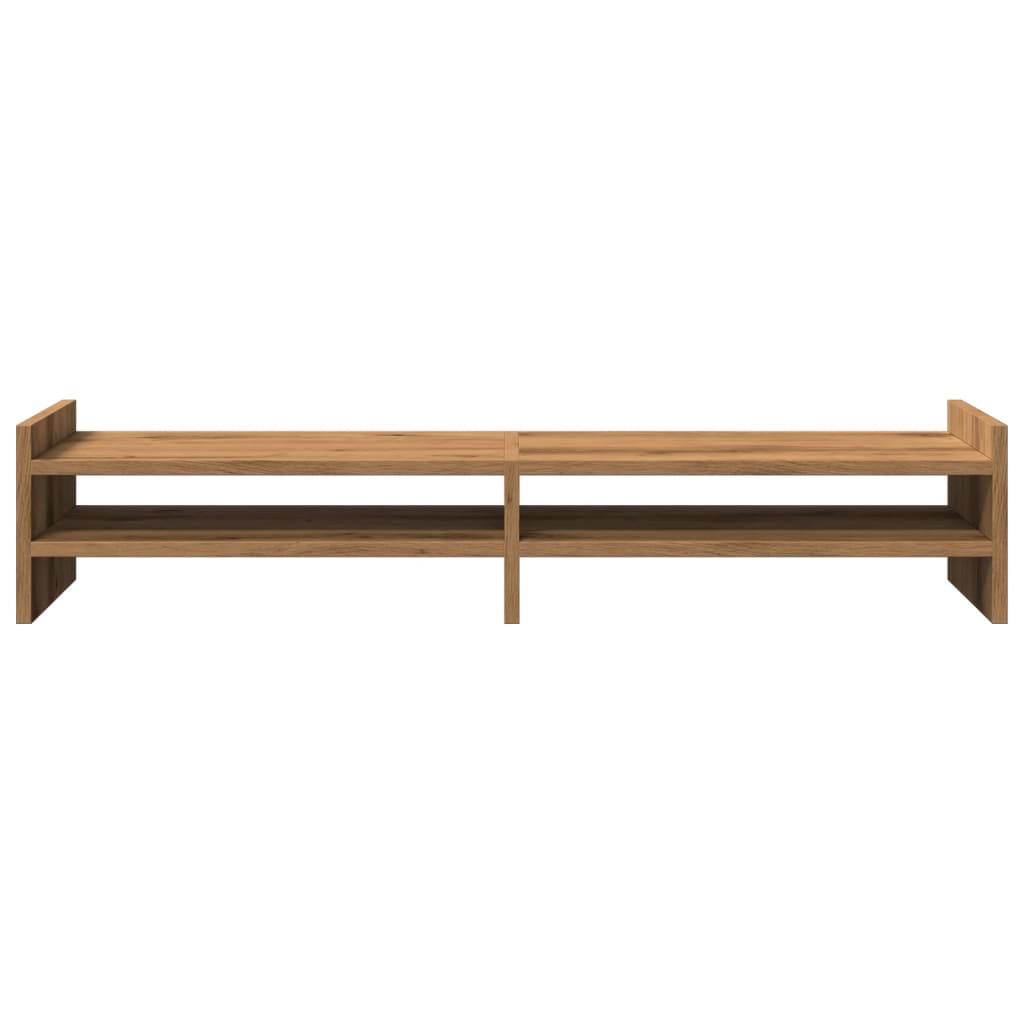 Monitorstandaard 100x27x20 cm bewerkt hout artisanaal eiken Computerverhogers en -standaards | Creëer jouw Trendy Thuis | Gratis bezorgd & Retour | Trendy.nl