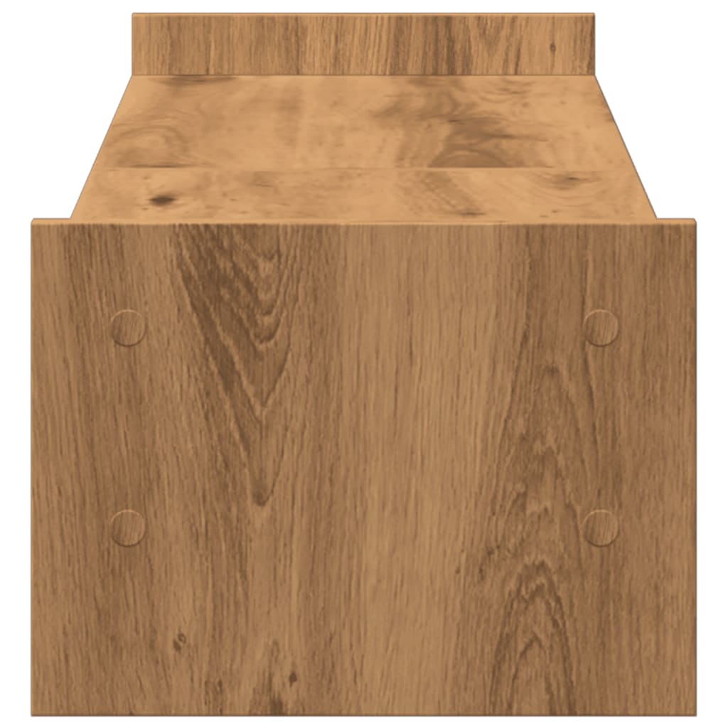 Monitorstandaard 100x27x20 cm bewerkt hout artisanaal eiken Computerverhogers en -standaards | Creëer jouw Trendy Thuis | Gratis bezorgd & Retour | Trendy.nl