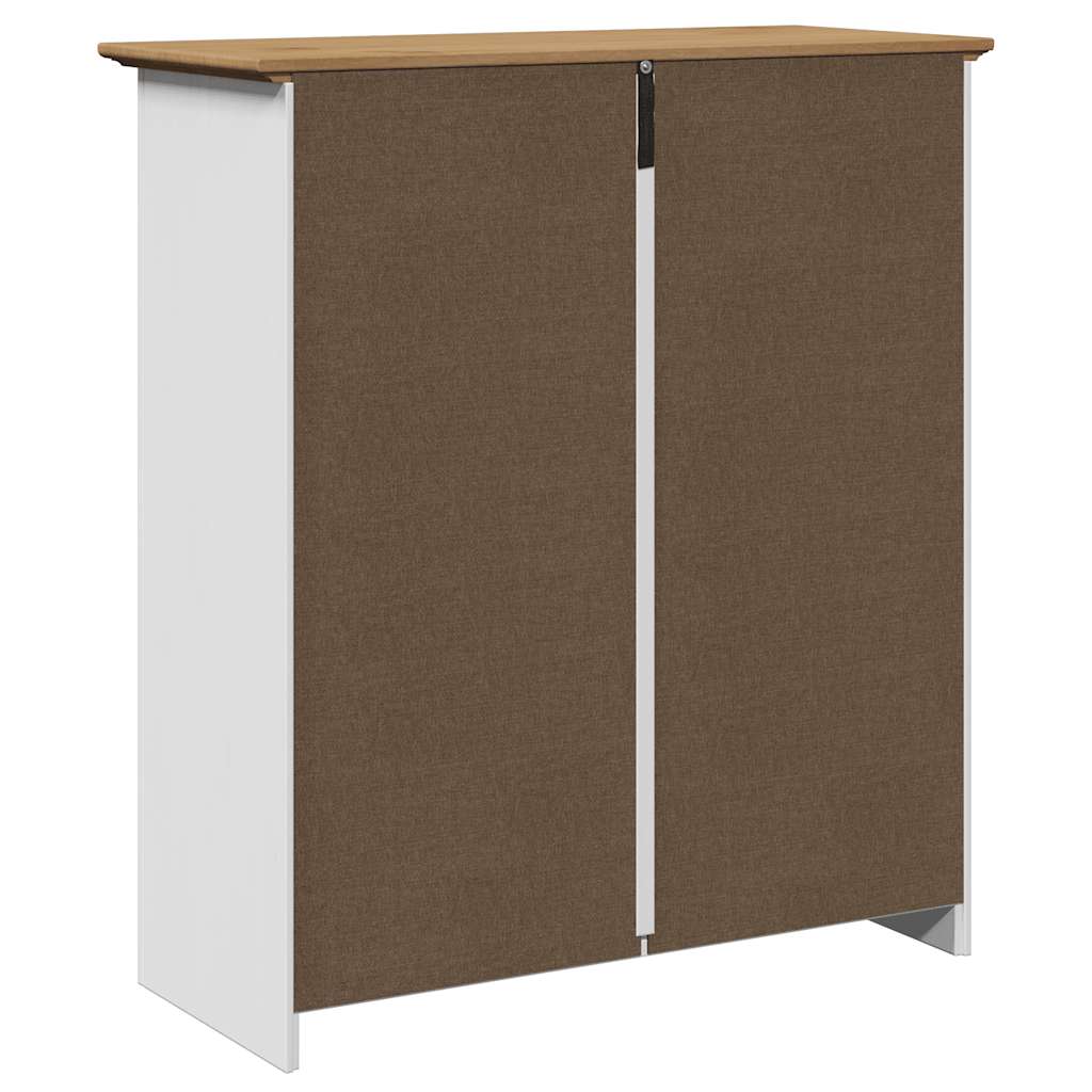 Gangkast BODO 80x35x90 cm wit en bruin