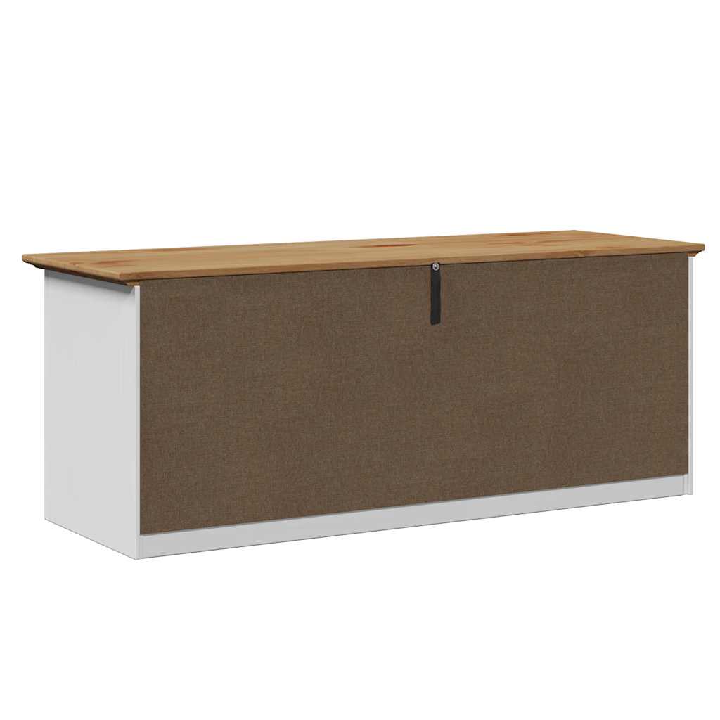 Gangbank BODO 114x40x45 cm wit en bruin