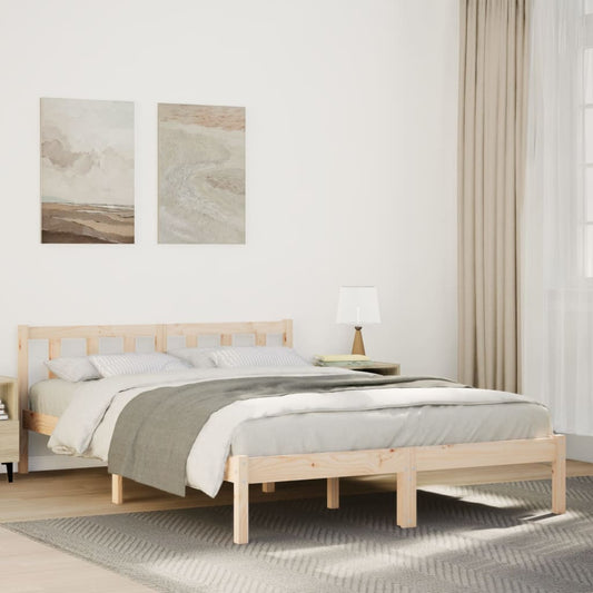 Bedframe extra lang zonder matras massief grenenhout 140x210 cm Bedden & bedframes | Creëer jouw Trendy Thuis | Gratis bezorgd & Retour | Trendy.nl