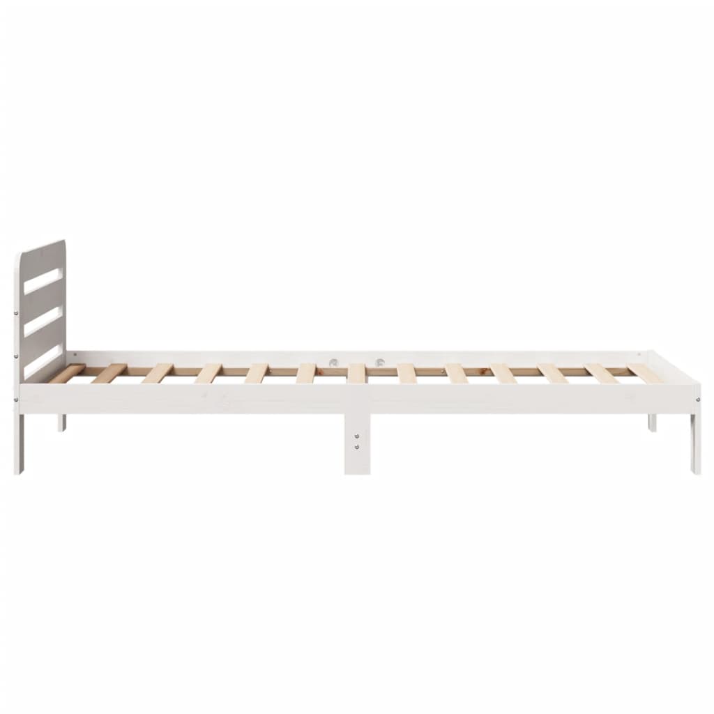 Bedframe zonder matras massief grenenhout wit 90x190 cm Bedden & bedframes | Creëer jouw Trendy Thuis | Gratis bezorgd & Retour | Trendy.nl