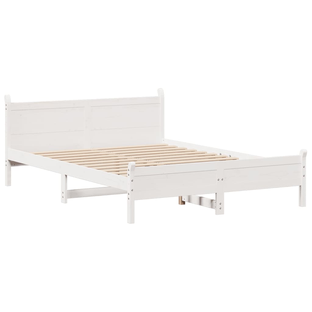 Bedframe zonder matras massief grenenhout wit 160x200 cm Bedden & bedframes | Creëer jouw Trendy Thuis | Gratis bezorgd & Retour | Trendy.nl