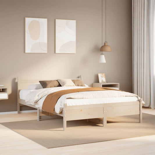 Bedframe zonder matras massief grenenhout 140x190 cm Bedden & bedframes | Creëer jouw Trendy Thuis | Gratis bezorgd & Retour | Trendy.nl