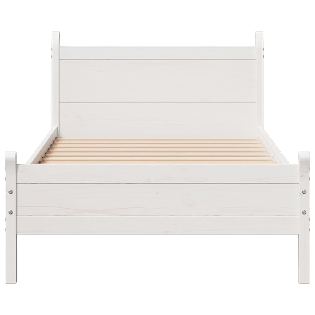 Bedframe zonder matras massief grenenhout wit 90x190 cm Bedden & bedframes | Creëer jouw Trendy Thuis | Gratis bezorgd & Retour | Trendy.nl