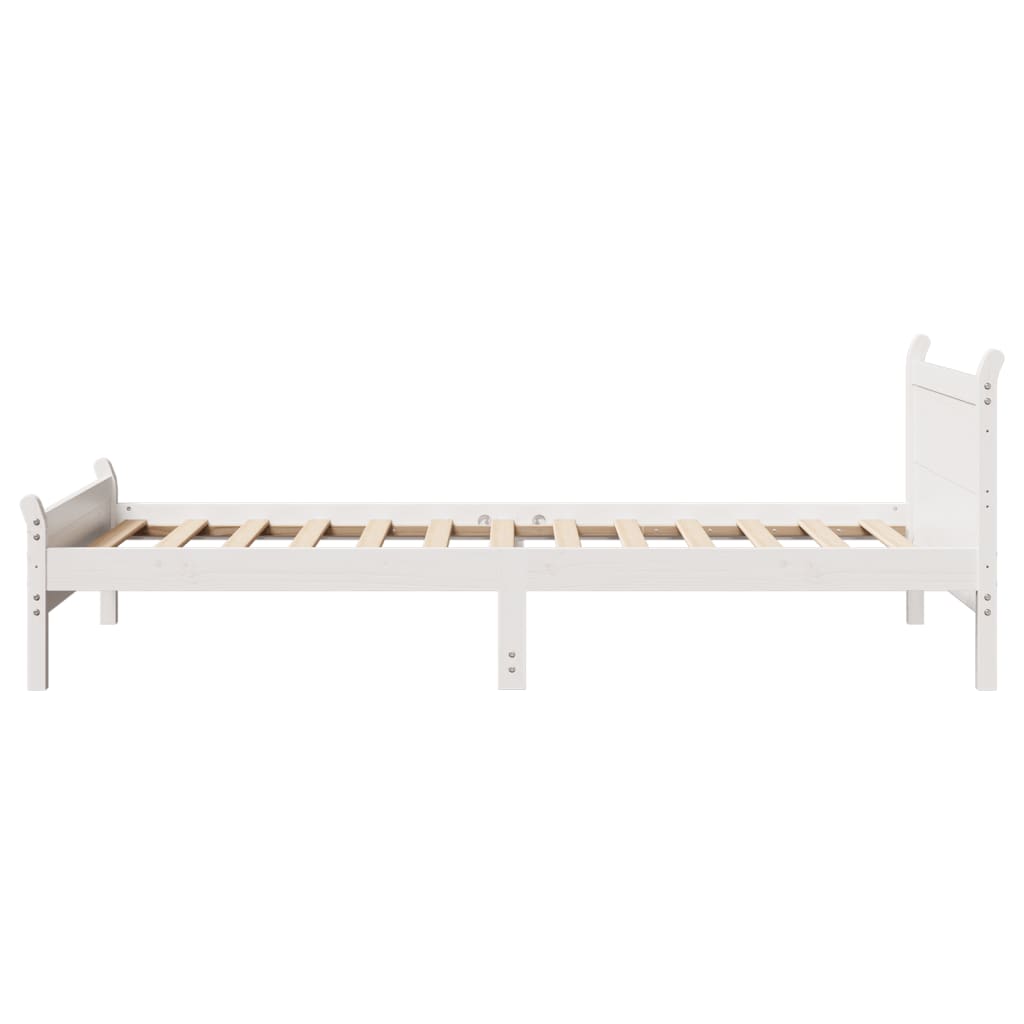 Bedframe zonder matras massief grenenhout wit 90x190 cm Bedden & bedframes | Creëer jouw Trendy Thuis | Gratis bezorgd & Retour | Trendy.nl