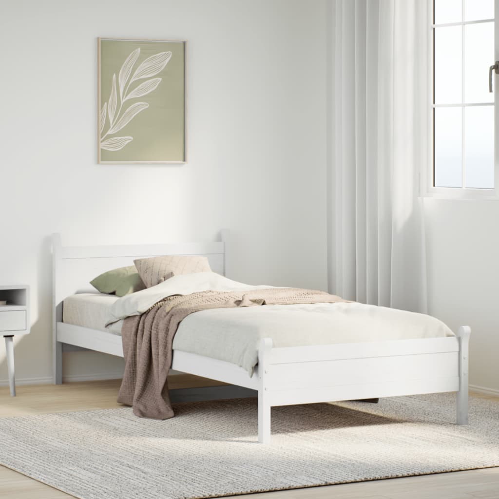 Bedframe zonder matras massief grenenhout wit 90x190 cm Bedden & bedframes | Creëer jouw Trendy Thuis | Gratis bezorgd & Retour | Trendy.nl