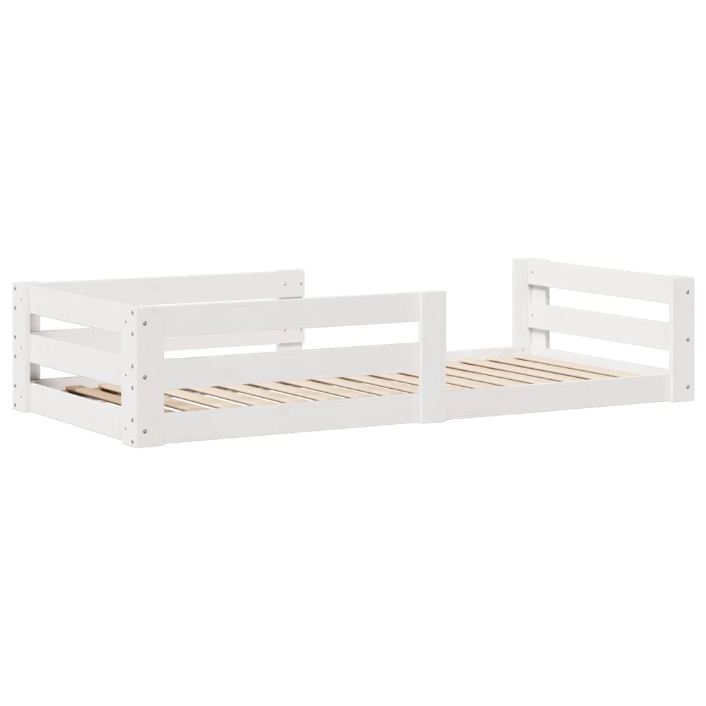 Bedframe zonder matras massief grenenhout wit 80x200 cm Bedden & bedframes | Creëer jouw Trendy Thuis | Gratis bezorgd & Retour | Trendy.nl