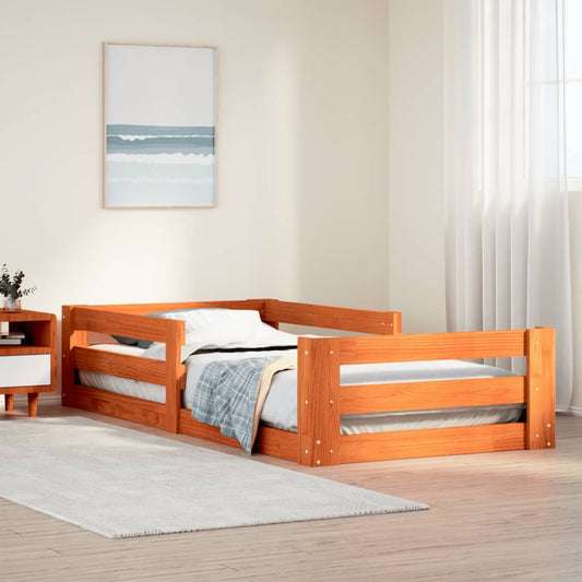 Bedframe zonder matras massief grenenhout wasbruin 80x200 cm Bedden & bedframes | Creëer jouw Trendy Thuis | Gratis bezorgd & Retour | Trendy.nl