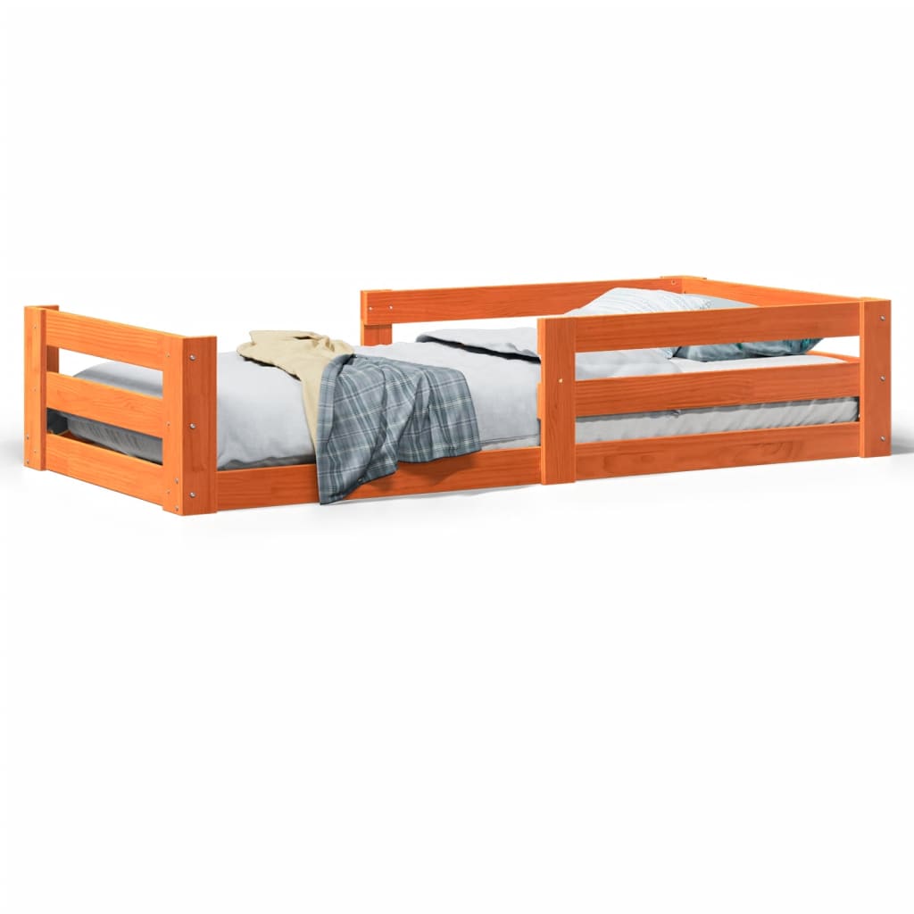 Bedframe zonder matras massief grenenhout wasbruin 100x200 cm Bedden & bedframes | Creëer jouw Trendy Thuis | Gratis bezorgd & Retour | Trendy.nl