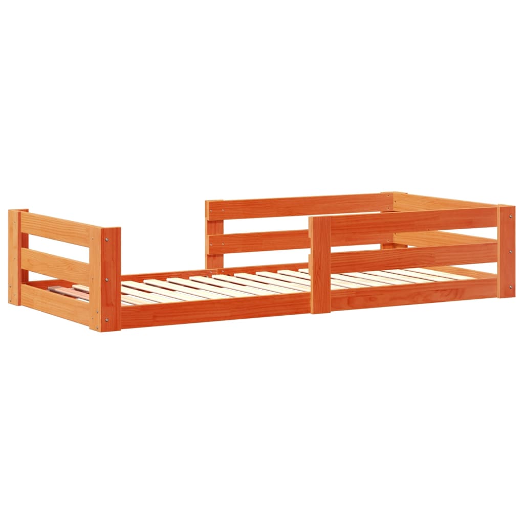 Bedframe zonder matras massief grenenhout wasbruin 90x190 cm Bedden & bedframes | Creëer jouw Trendy Thuis | Gratis bezorgd & Retour | Trendy.nl