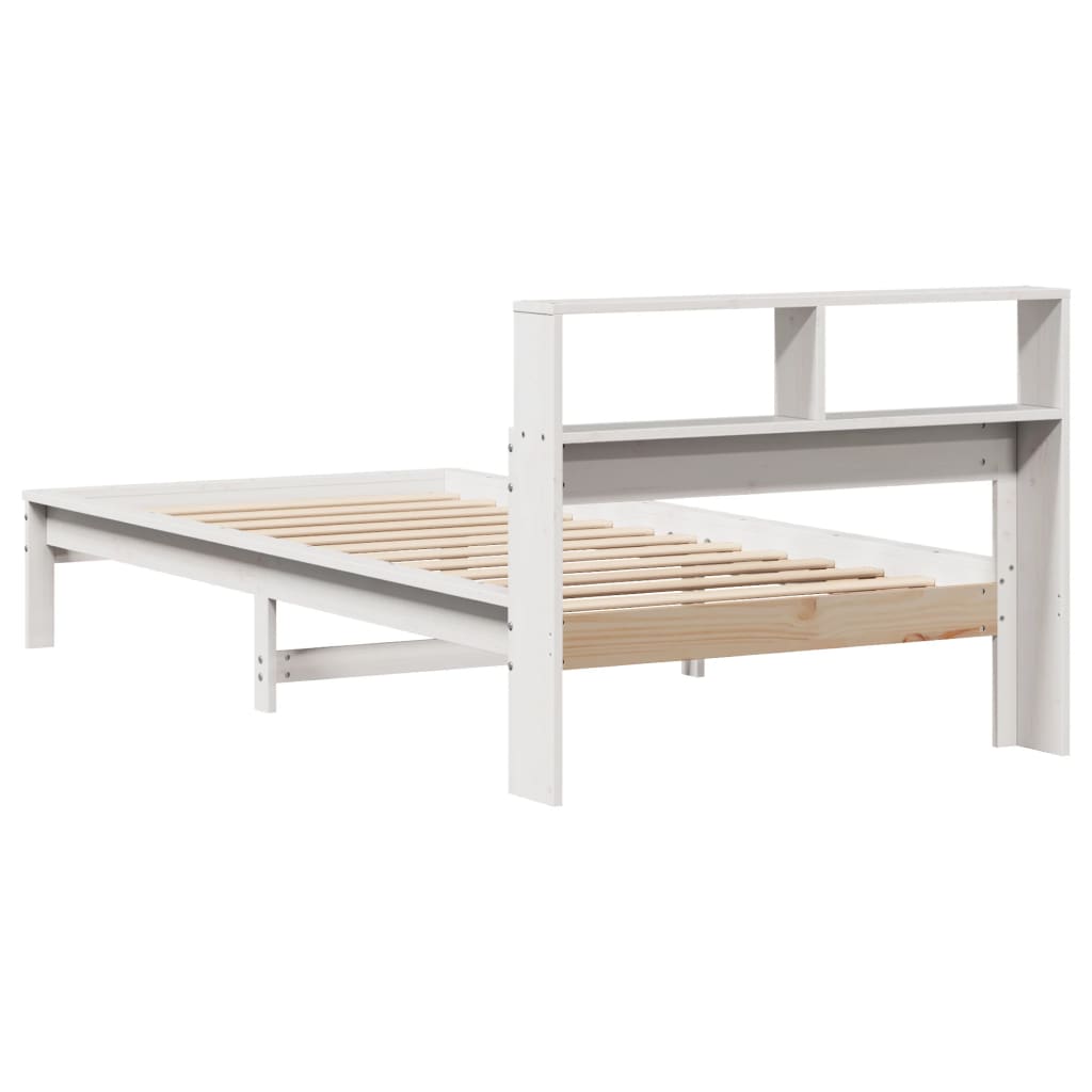 Bed met boekenkast zonder matras grenenhout wit 90x190 cm Bedden & bedframes | Creëer jouw Trendy Thuis | Gratis bezorgd & Retour | Trendy.nl