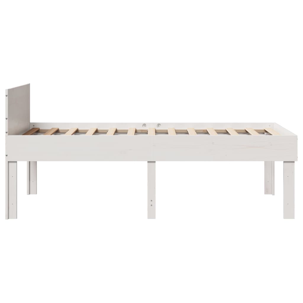 Bedframe zonder matras massief grenenhout wit 90x190 cm Bedden & bedframes | Creëer jouw Trendy Thuis | Gratis bezorgd & Retour | Trendy.nl