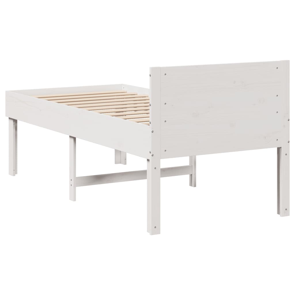 Bedframe zonder matras massief grenenhout wit 90x190 cm Bedden & bedframes | Creëer jouw Trendy Thuis | Gratis bezorgd & Retour | Trendy.nl