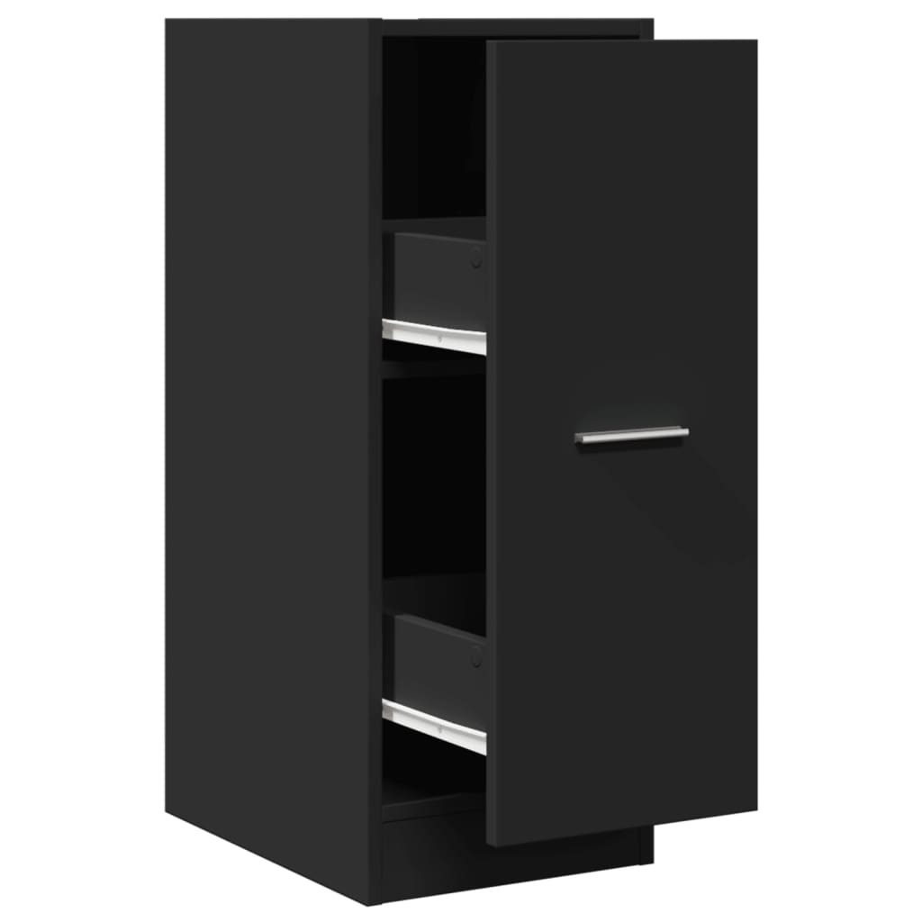 Apothekerskast 30x41x77,5 cm bewerkt hout zwart Opbergkasten & lockerkasten | Creëer jouw Trendy Thuis | Gratis bezorgd & Retour | Trendy.nl