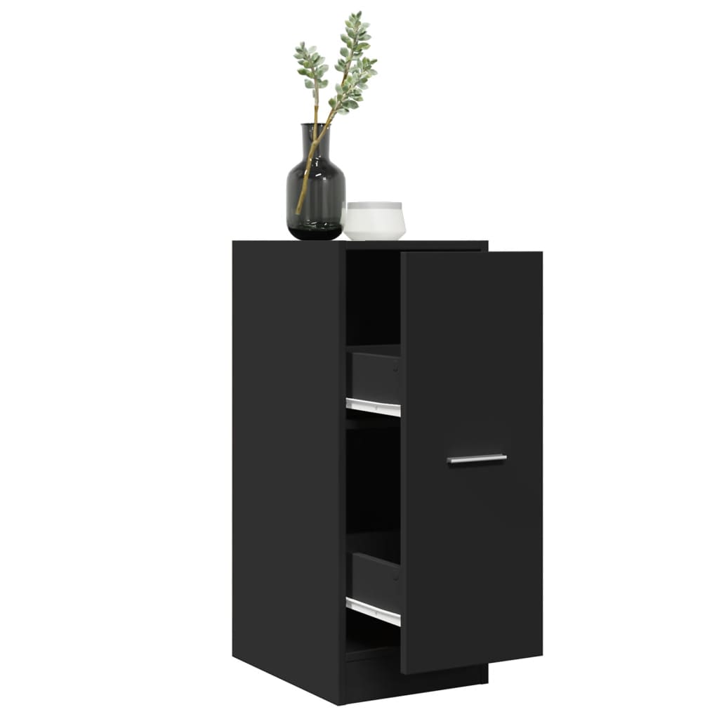 Apothekerskast 30x41x77,5 cm bewerkt hout zwart Opbergkasten & lockerkasten | Creëer jouw Trendy Thuis | Gratis bezorgd & Retour | Trendy.nl