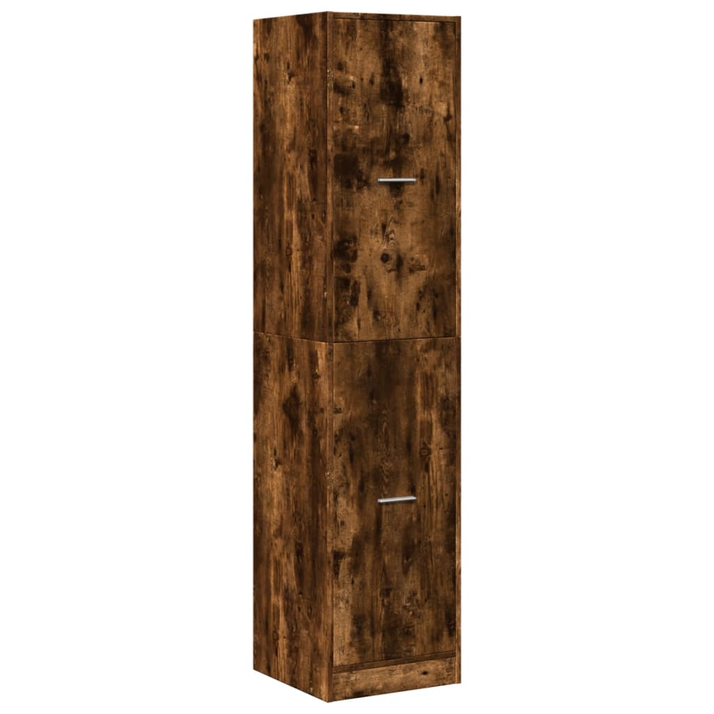 Apothekerskast 40x41x174,5 cm bewerkt hout gerookt eikenkleurig Opbergkasten & lockerkasten | Creëer jouw Trendy Thuis | Gratis bezorgd & Retour | Trendy.nl