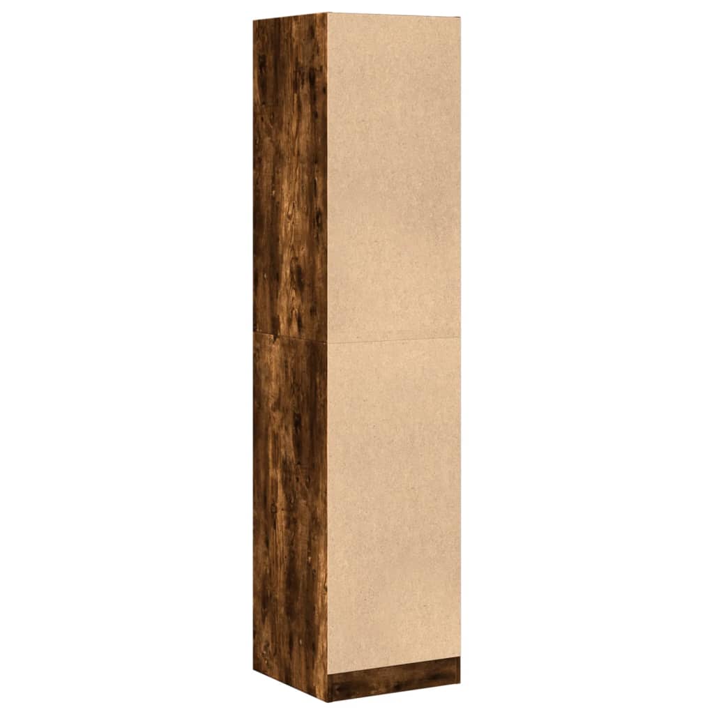 Apothekerskast 40x41x174,5 cm bewerkt hout gerookt eikenkleurig Opbergkasten & lockerkasten | Creëer jouw Trendy Thuis | Gratis bezorgd & Retour | Trendy.nl