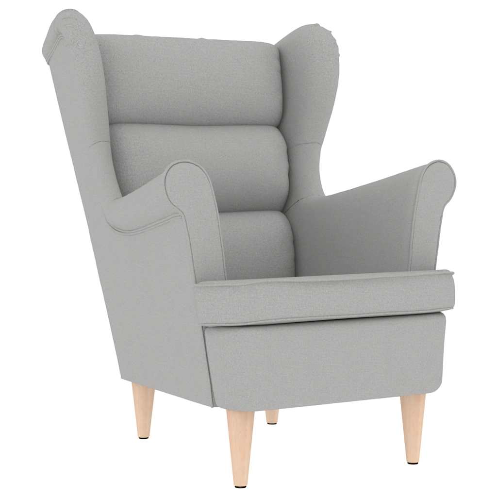 Fauteuil 74x84x100 cm stof wolkengrijs