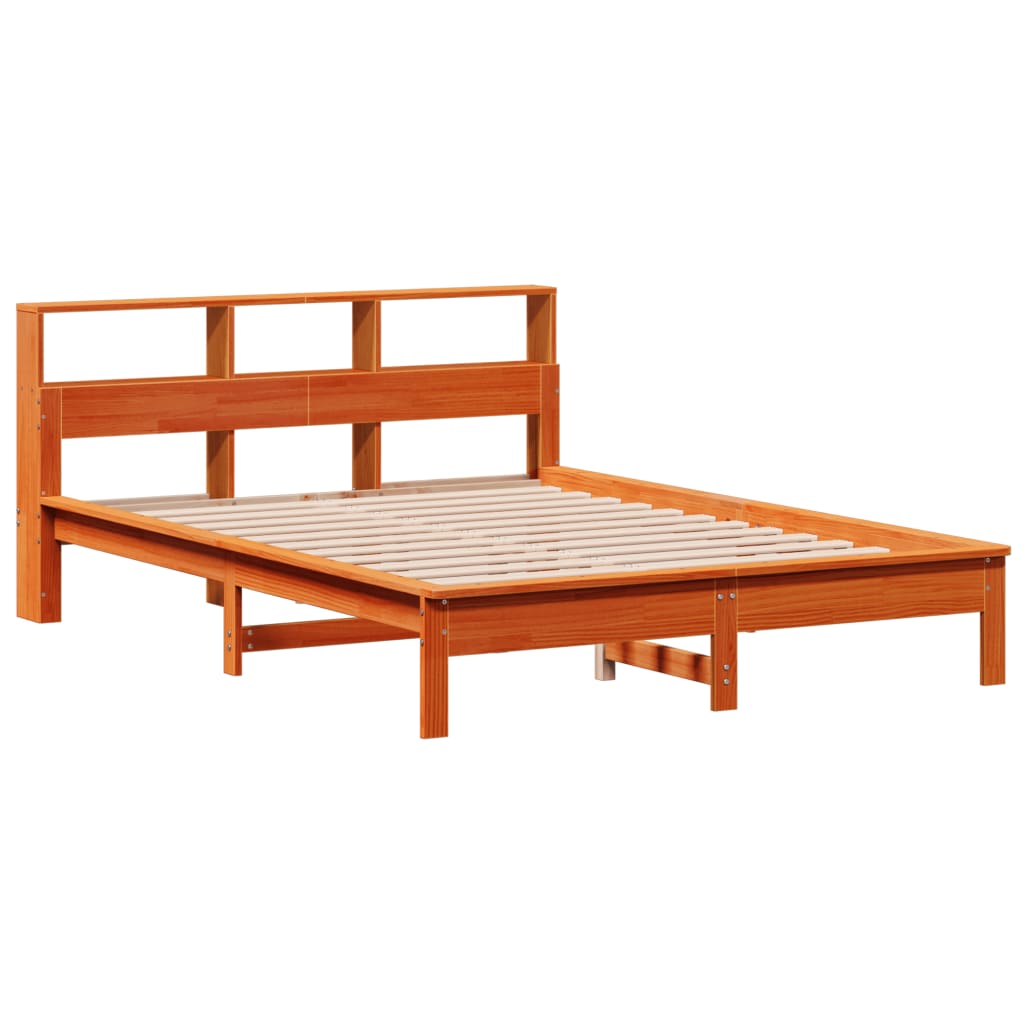 Bed met matras massief grenenhout wasbruin 140x190 cm Bedden & bedframes | Creëer jouw Trendy Thuis | Gratis bezorgd & Retour | Trendy.nl