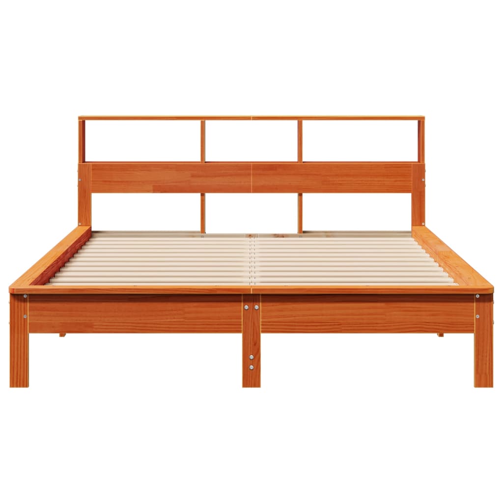 Bed met matras massief grenenhout wasbruin 140x190 cm Bedden & bedframes | Creëer jouw Trendy Thuis | Gratis bezorgd & Retour | Trendy.nl