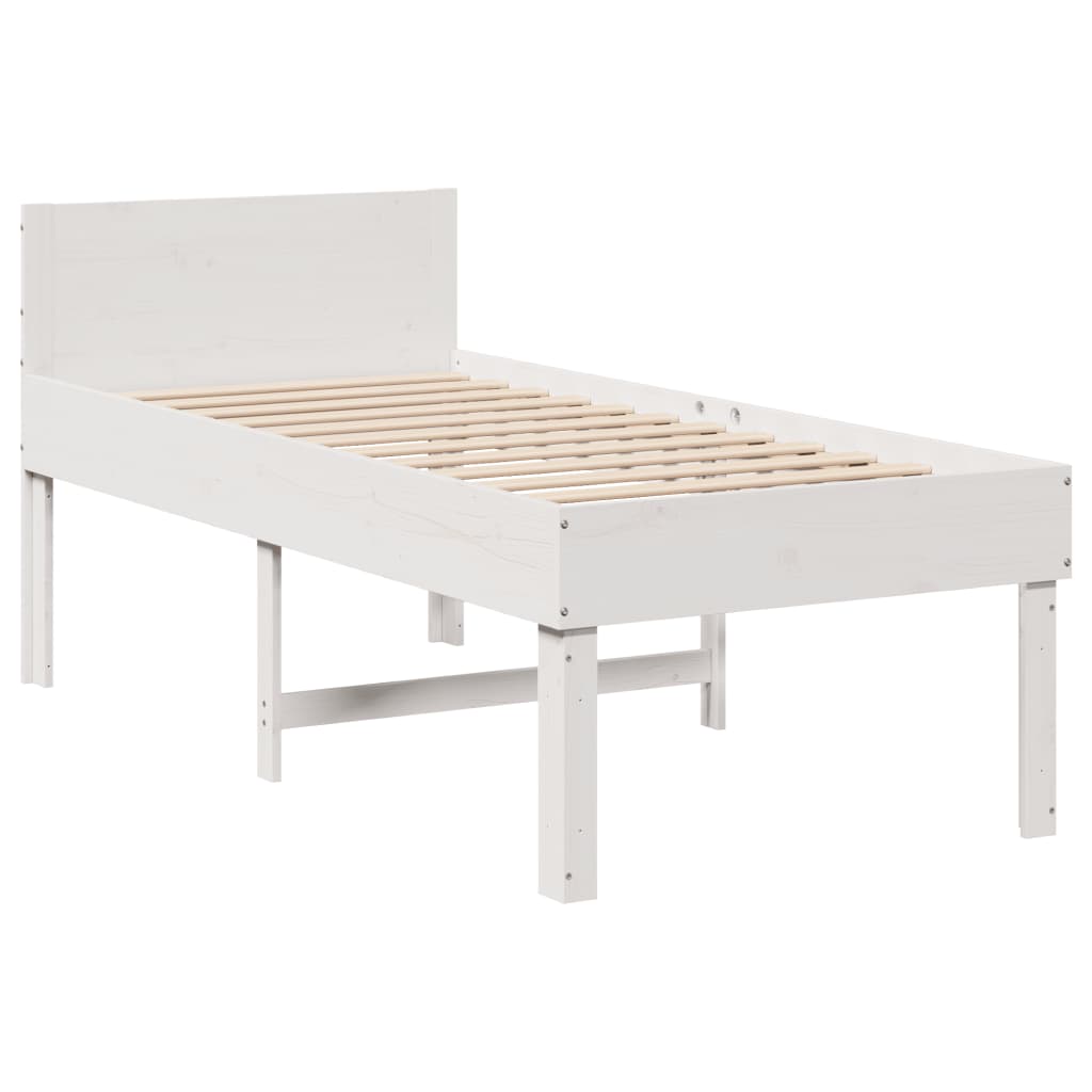 Bedframe zonder matras massief grenenhout wit 90x190 cm Bedden & bedframes | Creëer jouw Trendy Thuis | Gratis bezorgd & Retour | Trendy.nl