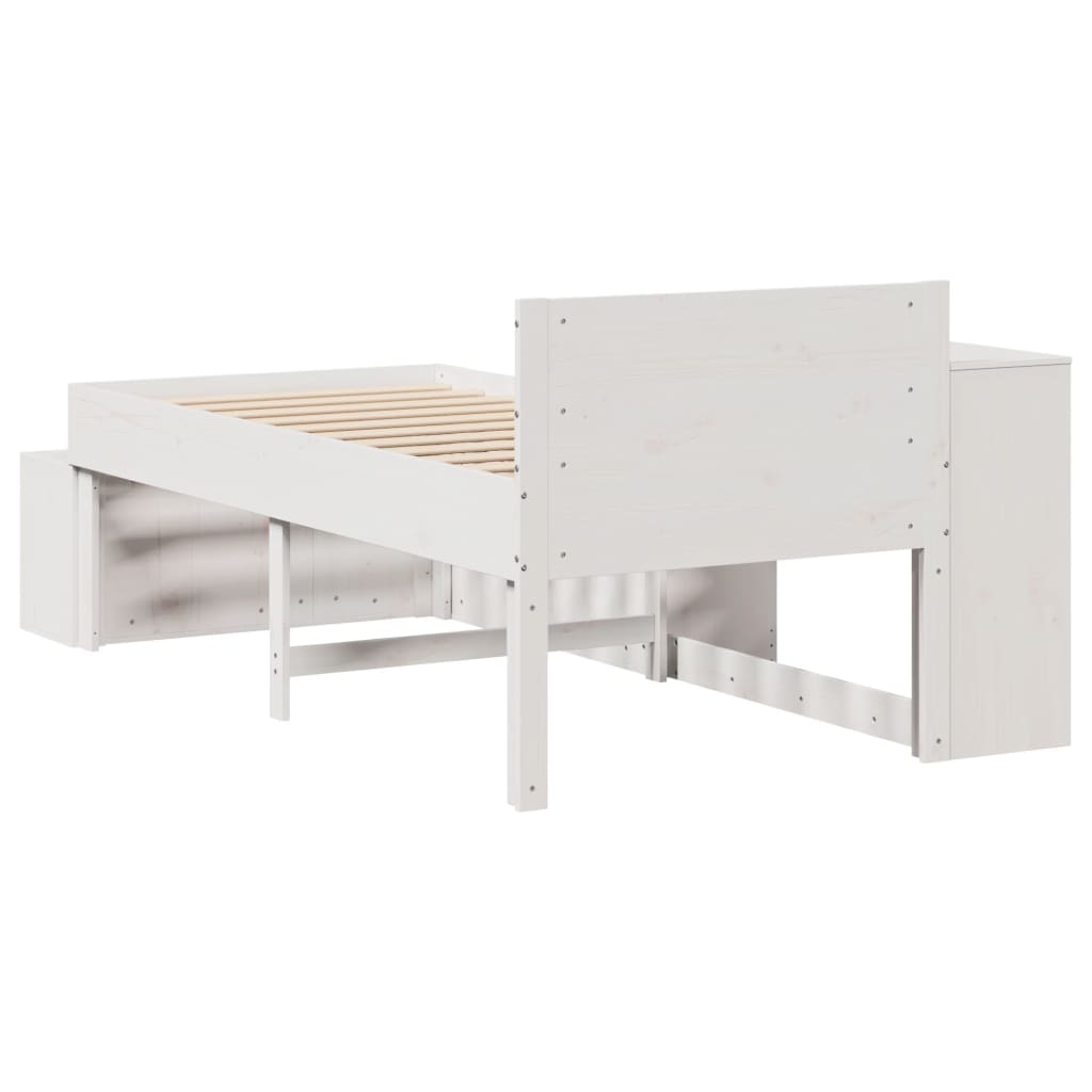 Bedframe zonder matras massief grenenhout wit 90x190 cm Bedden & bedframes | Creëer jouw Trendy Thuis | Gratis bezorgd & Retour | Trendy.nl