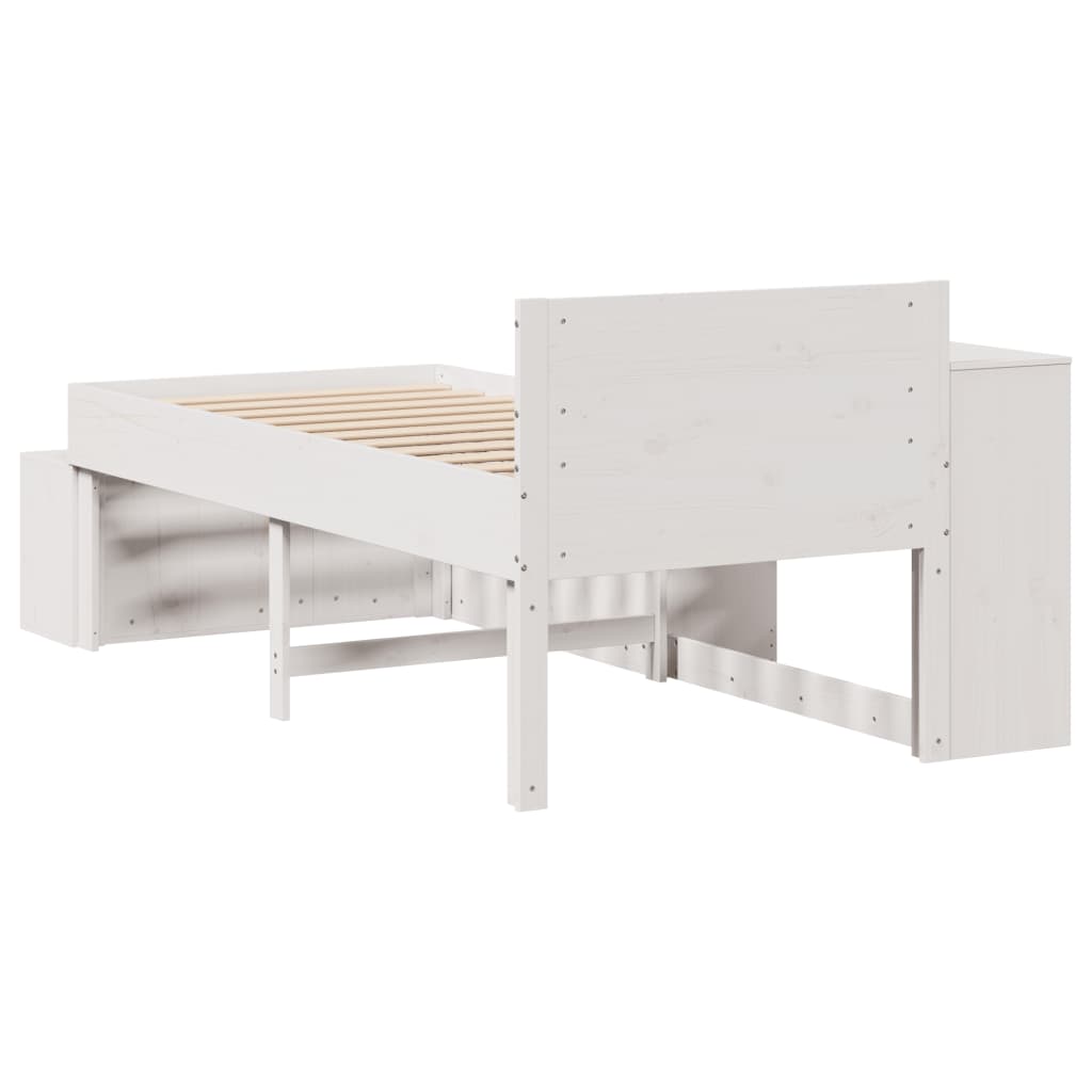 Bedframe zonder matras massief grenenhout wit 75x190 cm Bedden & bedframes | Creëer jouw Trendy Thuis | Gratis bezorgd & Retour | Trendy.nl