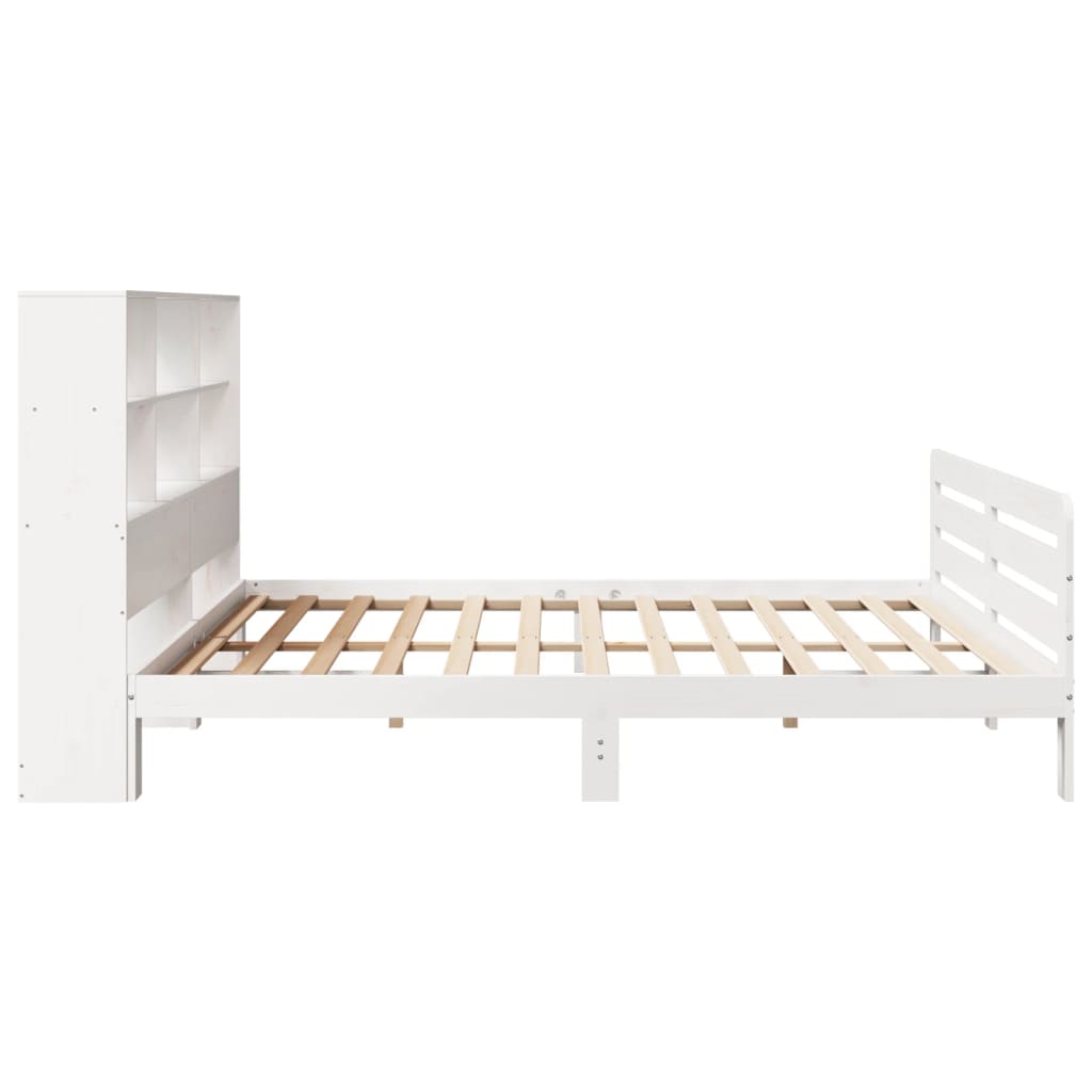 Bedframe zonder matras massief grenenhout wit 180x200 cm