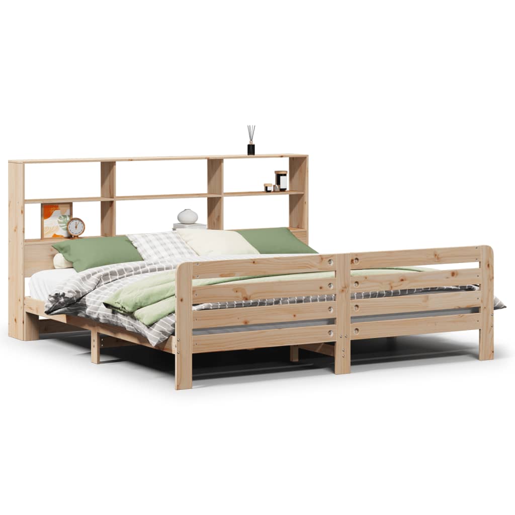 Bedframe zonder matras massief grenenhout 200x200 cm