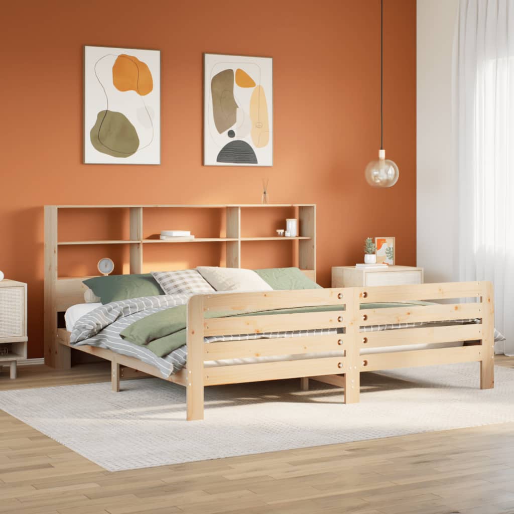 Bedframe zonder matras massief grenenhout 200x200 cm