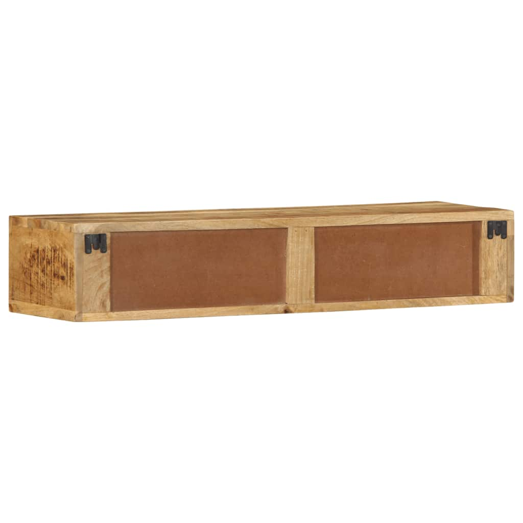 Tv-meubel wandmontage 100x30x19 cm massief ruw mangohout