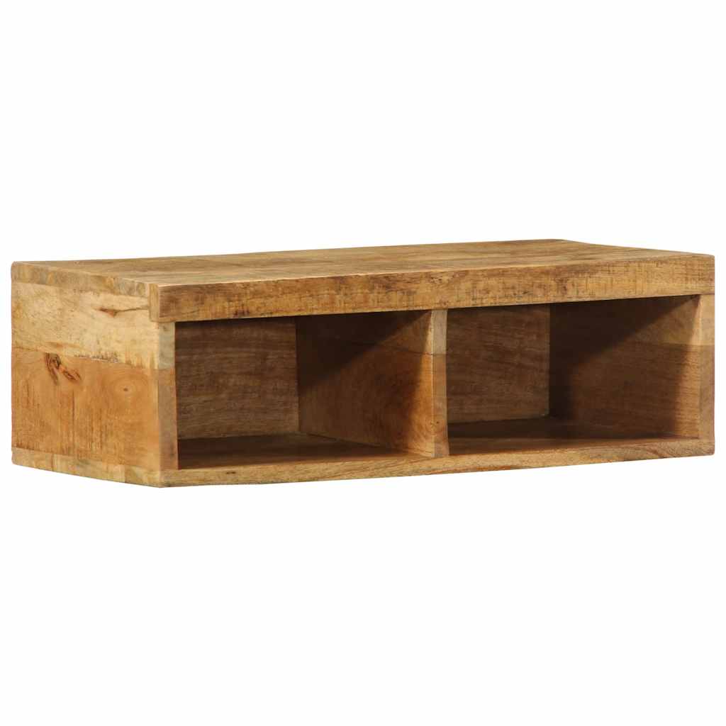 Tv-meubel wandmontage 60x30x19 cm massief ruw mangohout