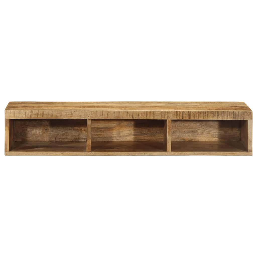 Tv-meubel wandmontage 100x30x19 cm massief ruw mangohout