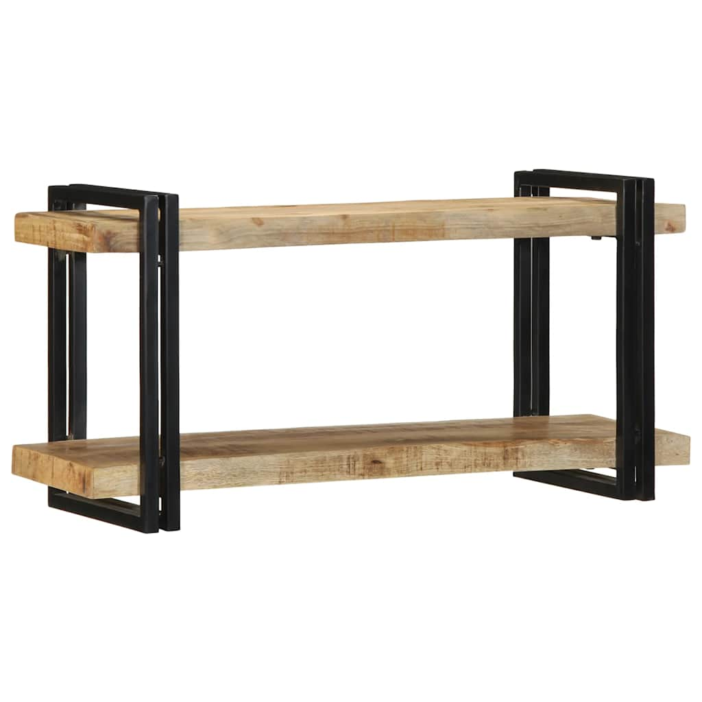 Wandschap 90x33x45 cm massief ruw mangohout