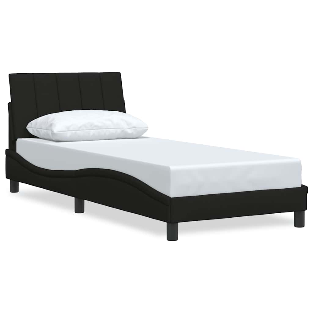 Bedframe zonder matras 90x190 cm stof zwart